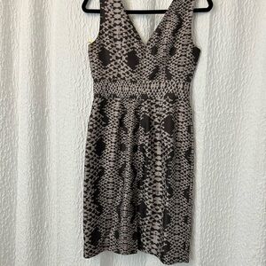 Banana Republic 
100% Silk 
Gray and Black V-Neck Dress 
Size 4
50% off